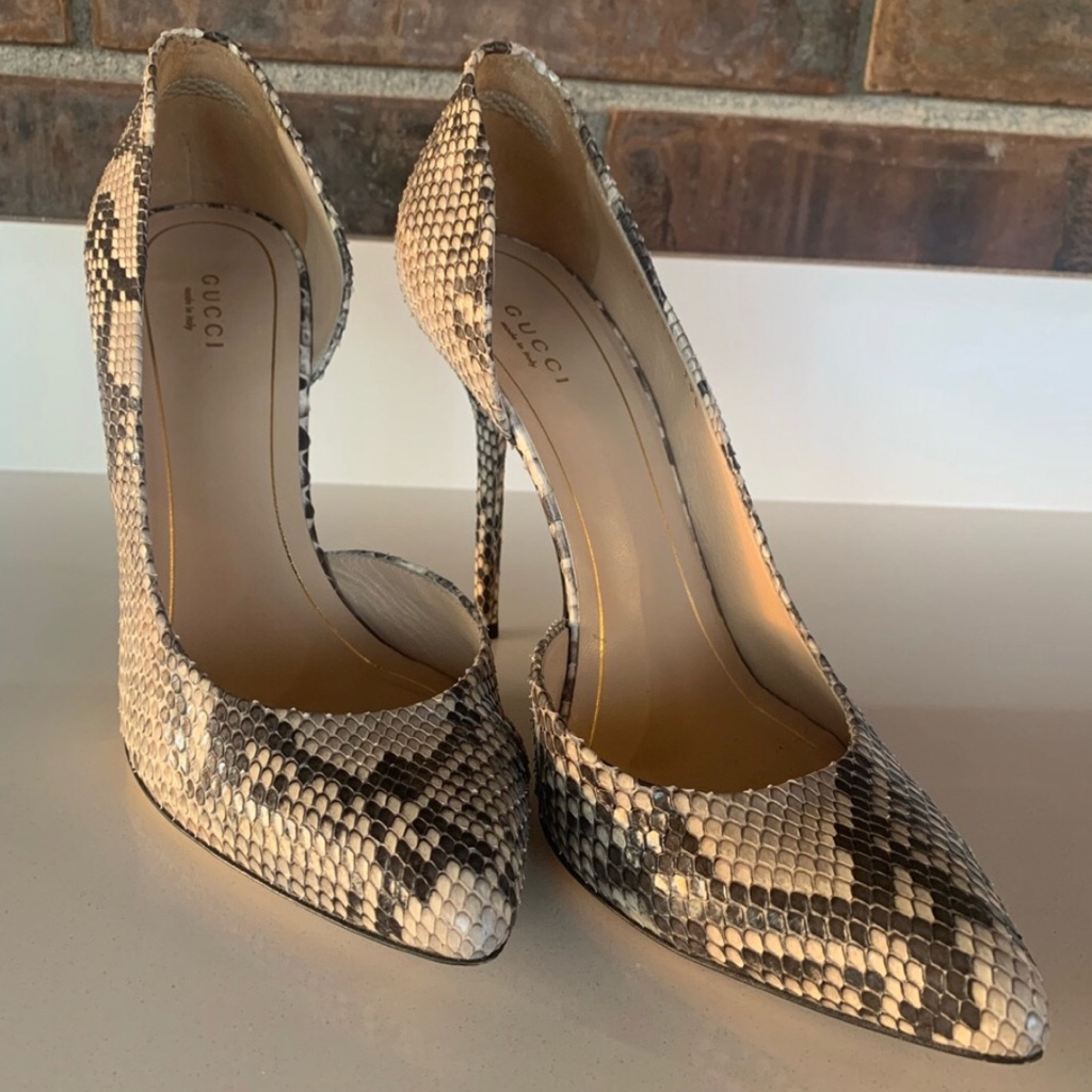Authentic Gucci Python Heels